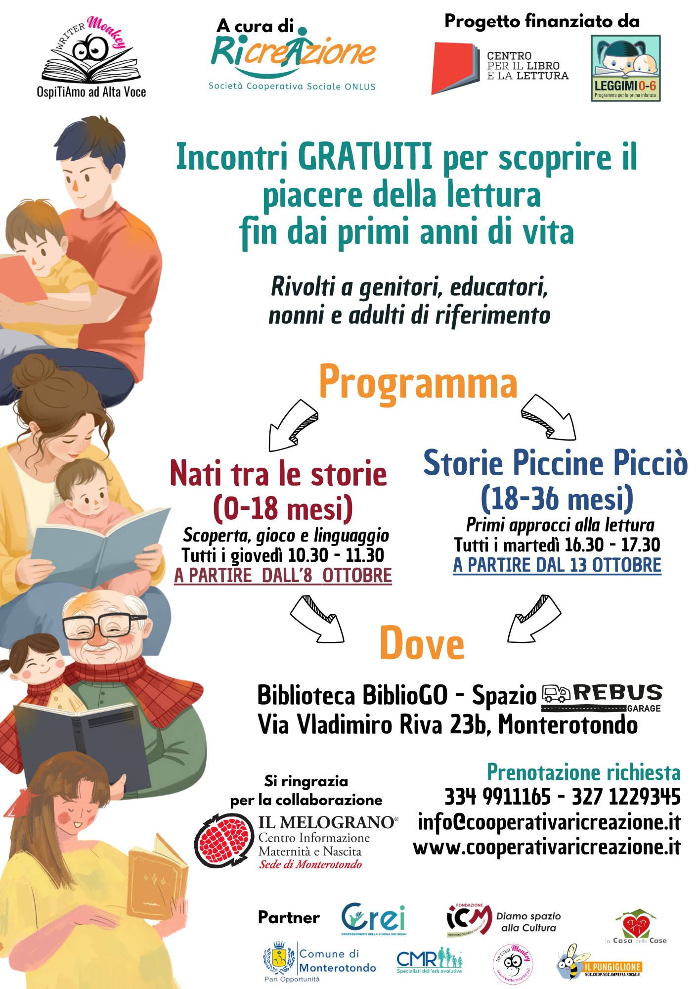 Ricominciano gli incontri gratuiti per scoprire il piacere della lettura fin dai primi anni di vita